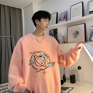 控78 假两件毛衣男大码加绒针织衫男毛线衣M80142-P55  加绒P70图片