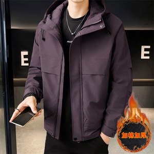 加棉加厚外套男士休闲连帽夹克潮流时尚男棉衣NM190-P105图片