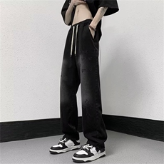 美式复古街头刺绣十字架牛仔裤男休闲直筒长裤子1008-WL8126-p45，男装牛仔裤，星座1008