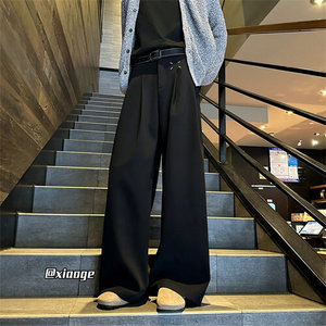 XZ616 春季重磅打褶马吉拉宽松设计感休闲长裤 TY1176 P65控78图片