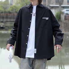 文艺潮ins衬衫男百搭标准原宿夹克时尚潮流痞子帅气外套CY186-P34，男装夹克，星座412