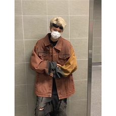 渐变色牛仔外套男士韩版潮流宽松百搭2025春夏季ins夹克W6217-P81，男装夹克，星座412-3