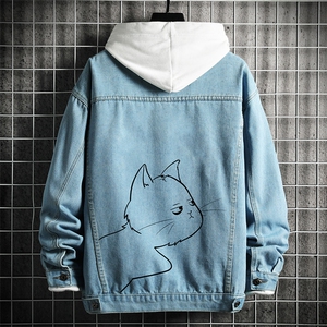 牛仔夹克男大码牛仔外套男茄克 NJ77149-P60加绒款-P75图片
