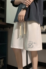 HD74092-P22华夫格短裤男大码宽松五分裤男直筒中裤，男装休闲裤，电商A040