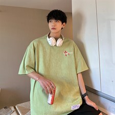 2023夏新款高品质港风个性玫瑰印花短袖T恤上衣T2231-P45，男装T恤，星座914-3