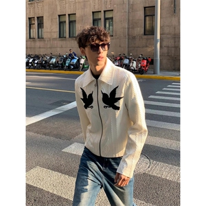 【有货】玄鸟刺绣提花外套男高级感痞帅春秋短款夹克A221CC-特P55图片