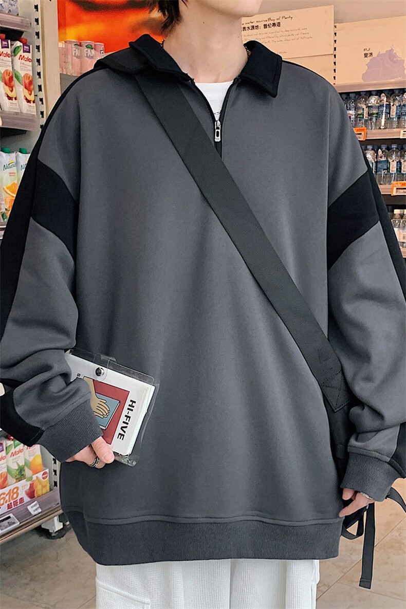 【新品】8837-P492026年春季新款衬衫领卫衣男休闲宽松百搭上衣,男装衬衫,星座1206-1（原A206-1）