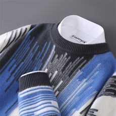 2025百搭时尚简约三色圆领羊毛衫，男装羊毛衫，牧圣羊绒