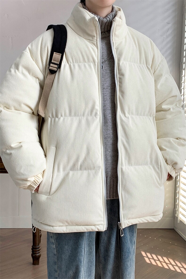 2023冬上新学生加棉加厚棉服纯色宽松立领棉衣外套男女6223-P100,男装棉衣,电商A441-1