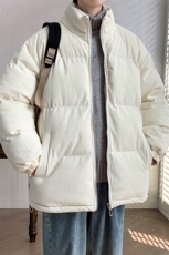 2023冬上新学生加棉加厚棉服纯色宽松立领棉衣外套男女6223-P100，男装棉衣，电商A441-1