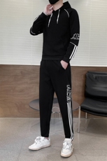 秋冬新款时尚套装运动圆领潮牌弹力卫衣卫裤大码宽松套装外套外贸，男装休闲套装，星座301D-5(原星座1415）