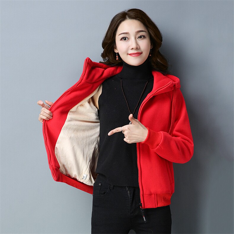 妈妈卫衣女2024新款宽松加绒加厚秋冬休闲运动开衫短款外套大码潮,女装卫衣/绒衫,鑫鑫格