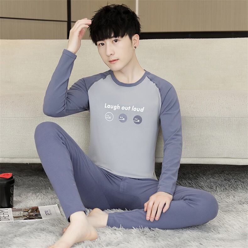 秋衣秋裤男士保暖内衣秋冬季薄款抗菌莱卡棉套装TZ3602-P50,男装棉衣,星座310B-3