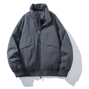 男士短款立领纯色羽绒服外套 D213-M304-P260图片