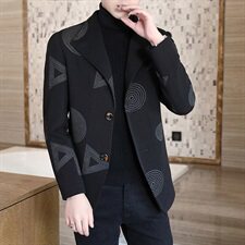 2021男士短款毛呢夹克时尚休闲呢子修身外套排扣翻领衣服N26，男装毛呢大衣，电商B226-2（原B217-2）