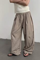 纯色阔腿裤女2025春夏新款高腰薄款垂感醋酸肌理山本裤子，男装休闲裤，星座218-1（原230）