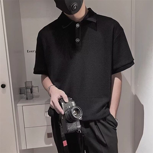 W9785-P32 网图现货 冰丝polo衫短袖夏季薄款韩版高级感针织半袖图片