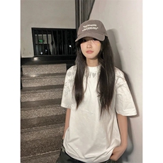 万针全刺绣工艺抖音得物高品质260克重磅纯棉双纱美式高街短袖T恤，男装T恤，电商A486