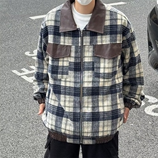 小香风夹克男女韩版潮流格子百搭宽松2024冬季ins外套W6301-P70，男装夹克，星座412-2