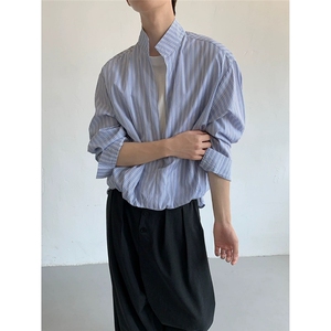 CSJ028LL-P51 设计感假两件衬衫男高级感长袖衬衣图片