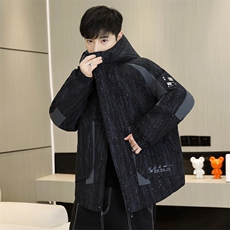 秋冬男式加绒加厚夹克男时尚派克服加厚棉衣男外套MY8650-P93，男装夹克，星座310B-3
