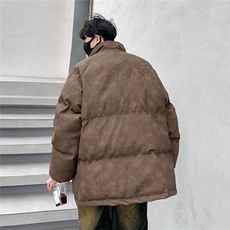 港风PU皮复古做旧设计钢印棉衣男MY77096P130控198抖控228，男装棉衣，星座227-7