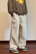 新品秋冬美式工装裤子男潮牌直筒宽松阔腿裤束脚休闲裤KZ3001-P50，男装工装外套，星座222-7