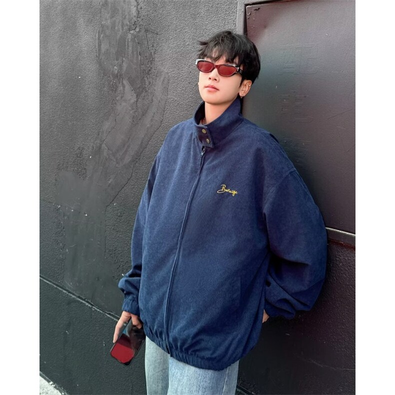 美式高街复古青少年外套男款秋季宽松运动夹克棒球服休闲W9340,男装夹克,星座506