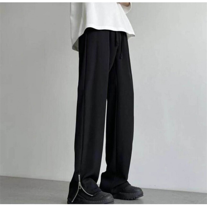 网图现货！秋季简约高级拉链设计宽松休闲裤百搭-EX50197-特批40，男装休闲裤，电商A061