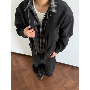 假两件棉衣男夹克外套潮牌宽松简约百搭男士男款棉服JK6106图片
