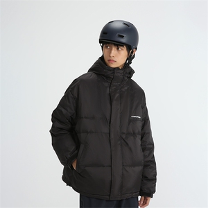 南夏乔装2025冬季新款日系保暖防风印花连帽羽绒服情侣休闲羽绒袄图片