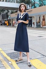 2021年夏季时尚潮流舒适简约个性中长款连衣裙，女装连衣裙，辉之琳