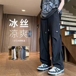 2025 春季新款 内景大码美式工装冰丝裤M-5X HK24621-特P30图片