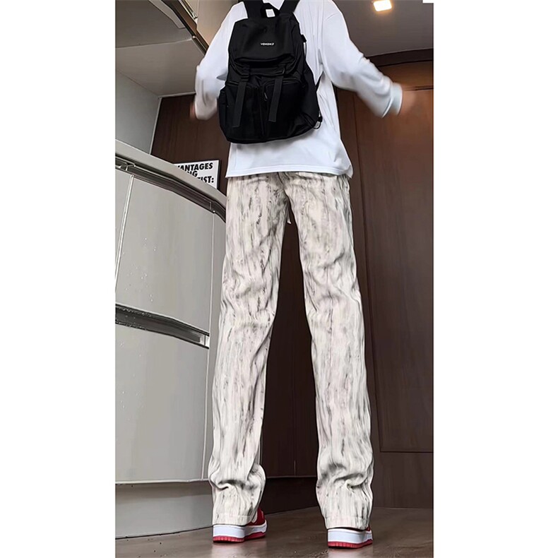 秋冬美式高街脏脏裤灯芯绒扎染运动裤货号K2488特P4068,男装休闲裤,电商A063