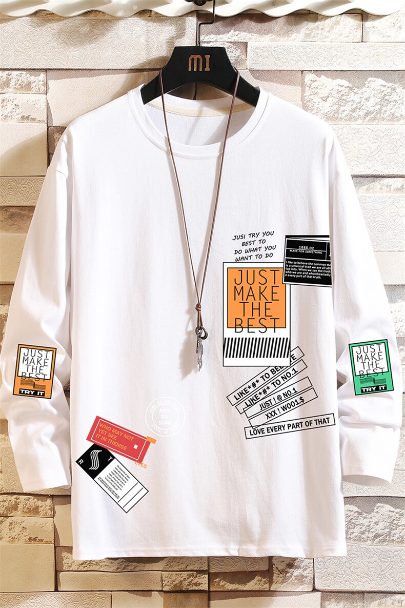 TX3121-P25纯棉长袖t恤男大码圆领打底衫体恤上衣服,男装T恤,电商A040A