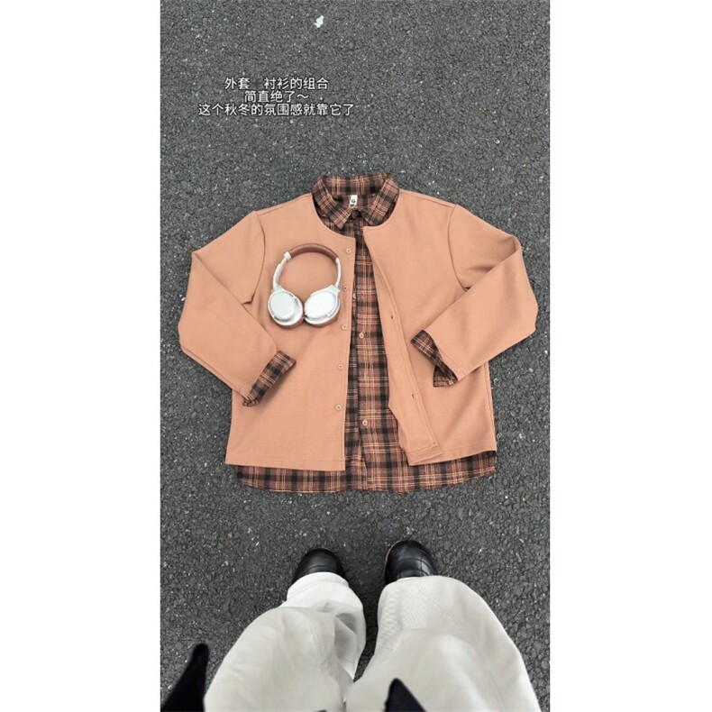 现货！早秋假两件美拉德色系百搭外套-EX51136-特批70，女装短外套，电商A061