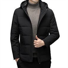 男士可脱卸帽羽绒服冬季中年加厚保暖外套商务休闲男装御寒上衣，男装羽绒服，电商B212（原钱塘6029）