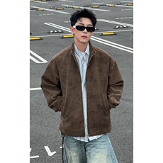 特批P80无差价cleanfit港风时尚PU皮扎染大码夹克皮衣外套男J5230，男装皮衣，电商A001