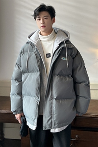 情侣装假两件加厚棉衣大码中性连帽棉服棉袄 A071-Y00-P125图片