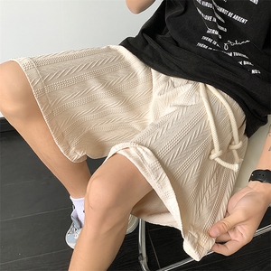 夏篮球冰丝短裤男设计感美式宽松抽绳休闲五分裤XZ514-2-1530-P38图片