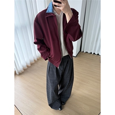 老钱风miu系格纹双层领假两件夹克外套W1771/特P70，男装夹克，电商B350