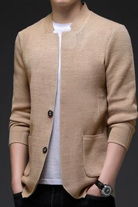 针织开衫男2023年春秋季新款休闲宽松中年男士毛衣外套男装上衣图片