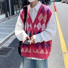 原宿秋季纯色马甲男百搭潮新款宽松型D337P42，男装背心/马甲，星座1116-2