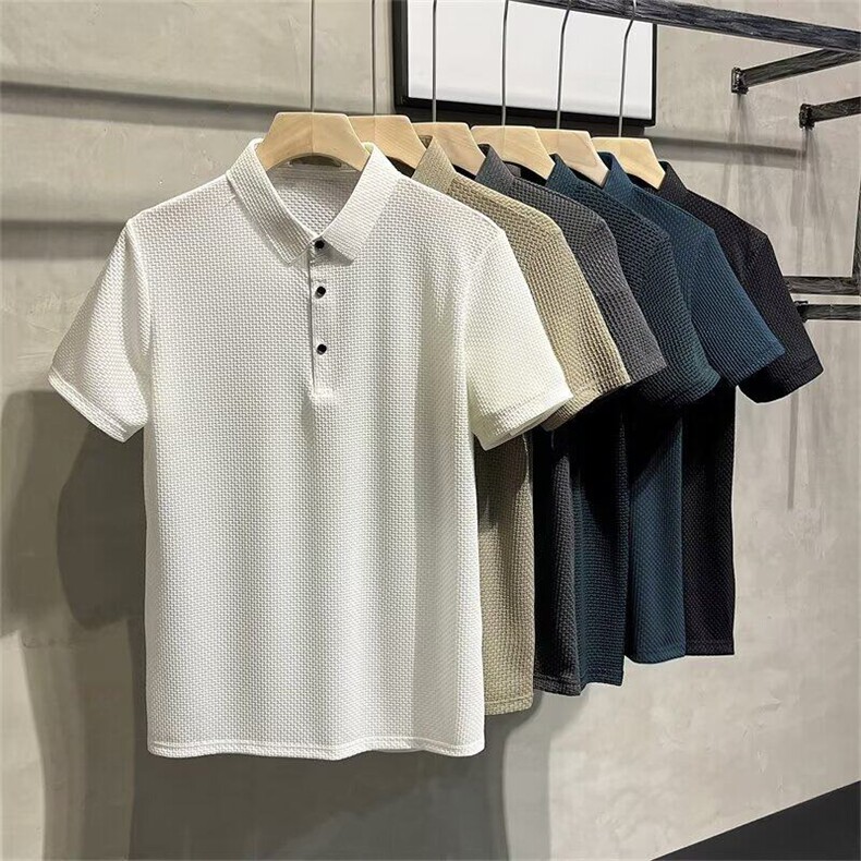 潮流新款气质百搭日系潮流简约宽松翻领短袖polo衫WB460-特P21,男装T恤,星座412-2