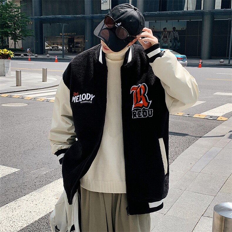 冬季青少年潮羊羔绒棉服加绒休闲棉衣外套男女8890-P115控价138,男装棉衣,电商A441-1