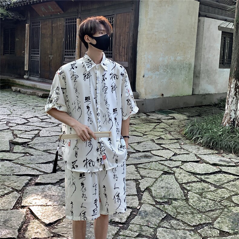 1毛笔字套装TZ77836特P50衬衫DCS77837特P30DK77838特P20套装控98,男装衬衫,星座226-2
