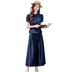 巨好看大方得体裙裤套装女2026夏季新款时尚减龄遮肉贵夫人两件套，女装套装/套裙，水衣源
