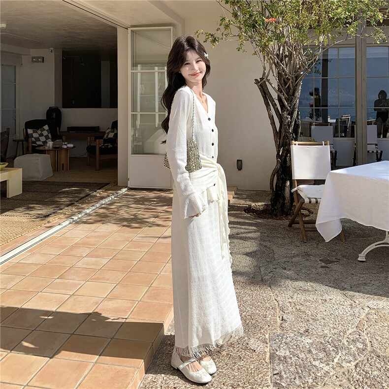 【现货】春季新品定制轻熟气质带流苏三件套2C300-2570-P165-K268,女装套装/套裙,2C300