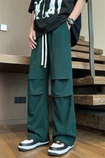 109-K288-P552025新款大码灯芯绒伞兵裤直筒褶皱长裤，男装休闲裤，星座109