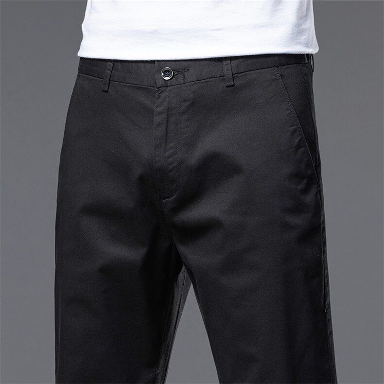 夏季新款商务男士休闲裤纯棉宽松直筒男裤中青年高腰长裤6602-p40,男装休闲裤,星座224